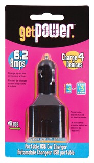 Foto 1 | Foto 1 | Cargador De Teléfono Móvil Getpower Power Para Coche De 4 Puertos 1 Paquete Negro - Venta Internacional.