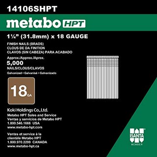 Foto 3 | Foto 3 | Uñas Metabo Hpt Calibre 18 Acabado En Banda 1-1/4 Pulgadas 5000 Unidades - Venta Internacional.