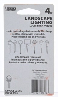 Foto 2 | Foto 2 | Bombilla Feit Electric Bplv516 De 4 W Incandescente 12 V - Venta Internacional.