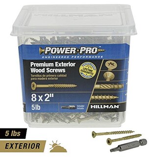 Foto 2 | Foto 3 | Tornillos De Cubierta Premium Hillman Power Pro N.º 8 X 5 Libras/2 27 Kg - Venta Internacional.