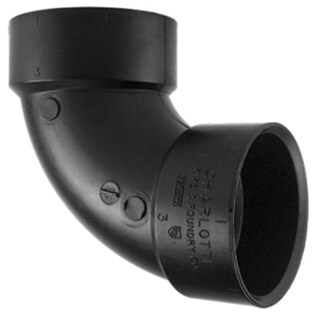Foto 2 | Foto 2 | Tubo Charlotte Con Codo De 90 Grados Abs Cubo De 3 Pulgadas X Cubo De 3 Pulgadas - Venta Internacional.