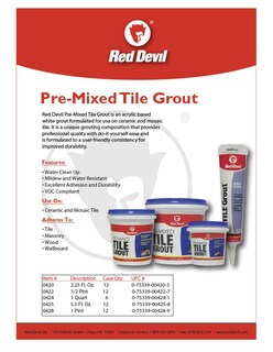 Foto 2 | Foto 2 | Tile Grout Red Devil 0425 Premezclada 163 Ml Color Blanco - Venta Internacional.