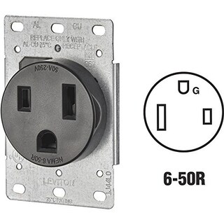 Foto 3 | Foto 3 | Receptáculo De Montaje Empotrado Leviton 5374-s00 50 Amperios Y 250 V - Venta Internacional.