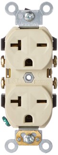 Foto 2 | Foto 2 | Enchufe Eléctrico Leviton 5822-i 250 V 20 A 2 Polos Y 3 Hilos Color Marfil - Venta Internacional.