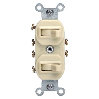 Foto 1 | Foto 1 | Interruptor Dúplex De 3 Polos Leviton 15 A 277 V Color Marfil - Venta Internacional.