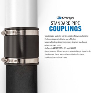 Foto 5 | Foto 5 | Acoplamiento De Tubos Fernco 1056-66 15 Cm Pvc Flexible Negro - Venta Internacional.