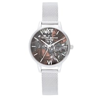 Reloj Para Mujer Olivia Burton Celestial Ob16gd23 Plata 30 Mm Mesh
