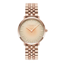 Reloj Para Mujer Olivia Burton Radiant Sun 24000139 Dorado Rosa 35 Mm Brazalete