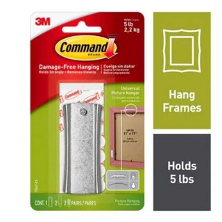 Foto 1 | Foto 1 | Colgador De Fotos 3m Command Con Revestimiento De Plástico Blanco Tamaño Pequeño 2 3 Kg - Venta Internacional.