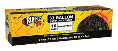 Foto 1 | Foto 1 | Bolsas De Basura Ruffies Pro De 33 Galones Con Cordón Paquete De 10 - Venta Internacional.
