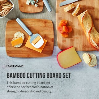 Foto 2 | Foto 2 | Juego De Tablas De Cortar Farberware Reversible De Bambú De 3 Piezas - Venta Internacional.