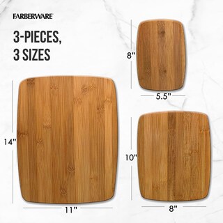 Foto 4 | Foto 4 | Juego De Tablas De Cortar Farberware Reversible De Bambú De 3 Piezas - Venta Internacional.