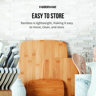 Foto 7 | Foto 7 | Juego De Tablas De Cortar Farberware Reversible De Bambú De 3 Piezas - Venta Internacional.
