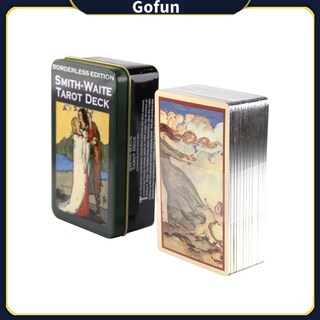 Foto 2 | Foto 2 | Tarot Cards Smith-waite Baraja De Tarot Plateada Dorada Con Caja De Hojalata - Venta Internacional.