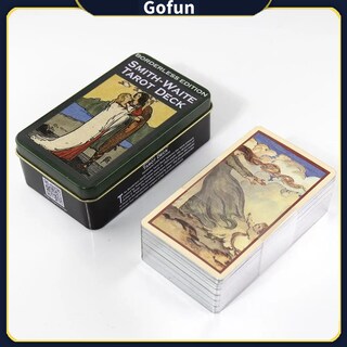 Foto 3 | Foto 3 | Tarot Cards Smith-waite Baraja De Tarot Plateada Dorada Con Caja De Hojalata - Venta Internacional.
