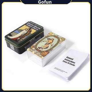 Foto 4 | Foto 4 | Tarot Cards Smith-waite Baraja De Tarot Plateada Dorada Con Caja De Hojalata - Venta Internacional.