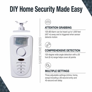Foto 2 | Foto 2 | Alarma De Seguridad Doméstica Con Sensor De Movimiento Inalámbrico Sabre 120db - Venta Internacional.