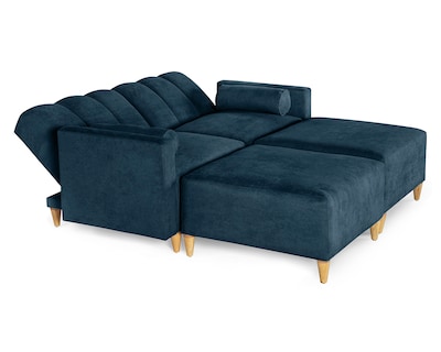 Foto 4 | Foto 4 | Sala De 4 Modúlos Makora Kieran Con Memory Foam Color Azul Chenille Respaldo Reclinable De 3 Posiciones
