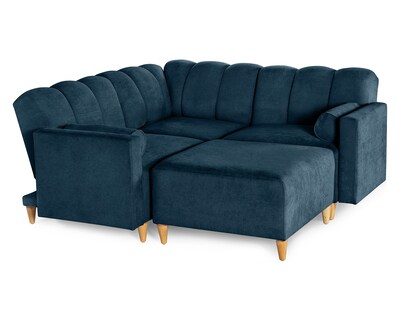 Foto 5 | Foto 5 | Sala De 4 Modúlos Makora Kieran Con Memory Foam Color Azul Chenille Respaldo Reclinable De 3 Posiciones