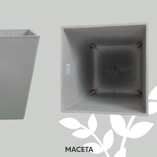 Foto 3 | Foto 3 | Maceta Minimalista Tipo Cubo Gris Claro Para Exterior