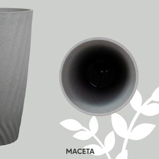 Foto 3 | Foto 3 | Maceta Minimalista Alta Wavey Ondulado Cilindro