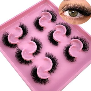 Foto 1 | Foto 1 | Pestañas Postizas Hbzgtlad 6 Pares Esponjosas Naturales De Visón 3d - Venta Internacional.