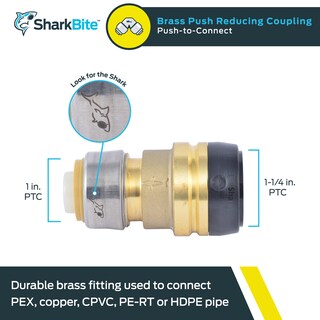 Foto 2 | Foto 2 | Acoplamiento Reductor Sharkbite Push To Connect De 1-1/4 X 1 Pulgada - Venta Internacional.