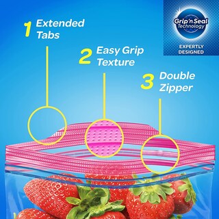Foto 4 | Foto 4 | Bolsas De Almacenamiento De Alimentos Ziploc Quart Grip 'n Seal  48 Unidades - Venta Internacional.