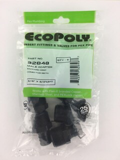 Foto 5 | Foto 5 | Adaptador Macho Ecopoly 32848 3/4 X 3/4 Mpt 0.75 Id De Plástico - Venta Internacional.