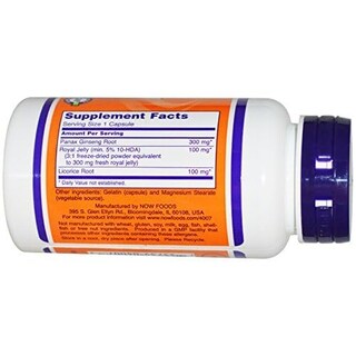 Foto 2 | Foto 2 | Suplemento Now Foods Ginseng Y Jalea Real 90 Cápsulas - Venta Internacional.