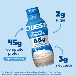 Foto 2 | Foto 2 | Protein Shake Quest Nutrition Vainilla 45 G De Proteína 4 X 414 Ml - Venta Internacional.