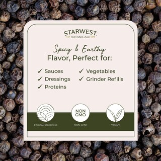 Foto 3 | Foto 3 | Black Peppercorns Starwest Botanicals Bolsa Orgánica De 454 G - Venta Internacional.