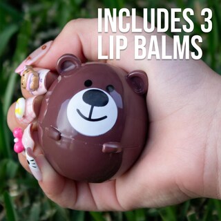 Foto 2 | Foto 2 | Set De 3 Bálsamos Labiales Hidratantes Glam Lux En Esferas Con Forma De Oso - Venta Internacional.