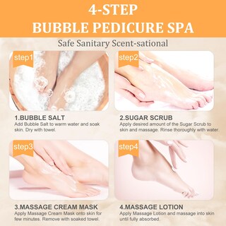 Foto 6 | Foto 6 | Kit De Pedicura Nbc Beautilab Para Remojo De Pies Con Burbujas De Sal - Venta Internacional.