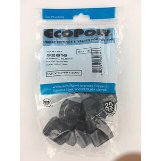 Foto 3 | Foto 3 | Codo Ondulado De Plástico Ecopoly 32816 Swv 1/2 Pulgada Fpt Paquete De 5 - Venta Internacional.