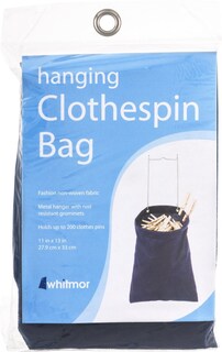 Foto 3 | Foto 3 | Bolsa De Lavandería Whitmor Para Colgar Ropa Bolsa Con Pinzas Azul Marino - Venta Internacional.