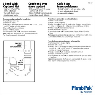 Foto 3 | Foto 3 | Sink Trap J-bend Plumb Pak Con Entrada De 1-1/2 O 1-1/4 Pulgadas - Venta Internacional.