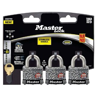 Foto 6 | Foto 6 | Vaso De Acero Padlock Master Lock De 4 Pines 4 Cm 3 Unidades - Venta Internacional.