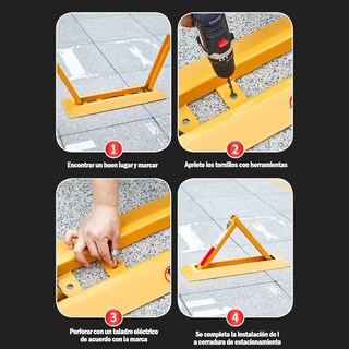 Foto 3 | Foto 3 | ''topes De Estacionamiento Cerradura De Advertencia 48cm Amarilla ''