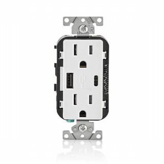 Foto 1 | Foto 1 | Enchufe Eléctrico Leviton Decora Dúplex Con Cargador Usb 15a 125v Blanco - Venta Internacional.