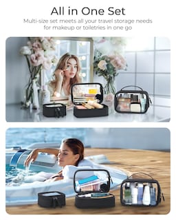 Foto 7 | Foto 7 | Bolsa De Cosméticos Bagsmart Clear Travel Aprobada Por La Tsa  23 X 15 X 10 Cm - Venta Internacional.