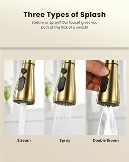 Foto 3 | Foto 3 | Pulverizador Desplegable Para Fregadero De Cocina Faucet Appaso 3 Vías Color Dorado - Venta Internacional.