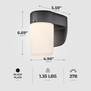 Foto 3 | Foto 3 | Lámpara De Pared Exterior Westinghouse 8w Led Regulable Negra - Venta Internacional.