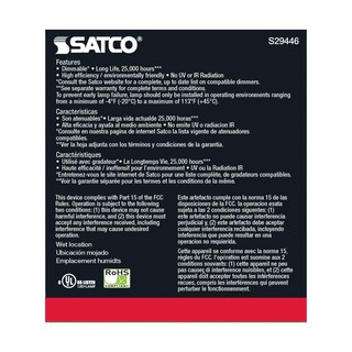 Foto 7 | Foto 7 | Bombilla Satco S29446 Color Blanco Cálido Boquilla Chapada En Zinc - Venta Internacional.