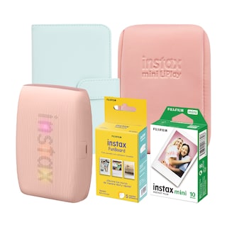 Foto 1 | Foto 1 | Impresora Instax Mini Link Rosa Con 20 Fotos Funda Y Accesorios