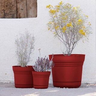 Foto 2 | Foto 2 | Maceta Redonda Bloem Saturn 7 Rojo Quemado Con Platillo 1 9 L - Venta Internacional.