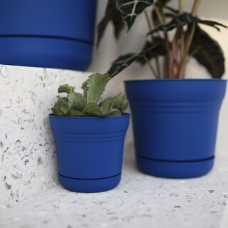 Foto 2 | Foto 2 | Maceta Bloem Saturn Con Plato Clásico Azul 1l (sp0533) - Venta Internacional.