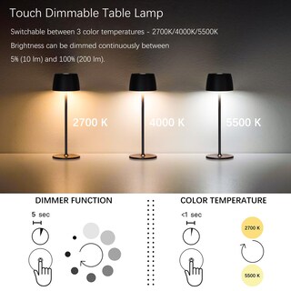 Foto 2 | Foto 2 | Lámpara Recargable Inalámbrica Enjeda 5000mah Ip54 Led Táctil - Venta Internacional.