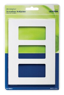 Foto 1 | Foto 1 | Plato De Pared Leviton 80311-w Decora De 3 Elementos Sin Tornillos Blanco - Venta Internacional.