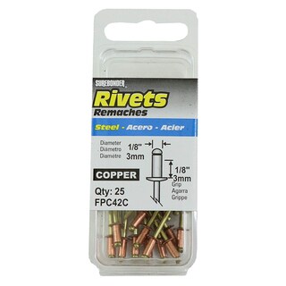 Foto 1 | Foto 1 | Remaches De Cobre Y Aluminio Surebonder Fpc42c Diámetro 3 Mm Paquete De 25 - Venta Internacional.